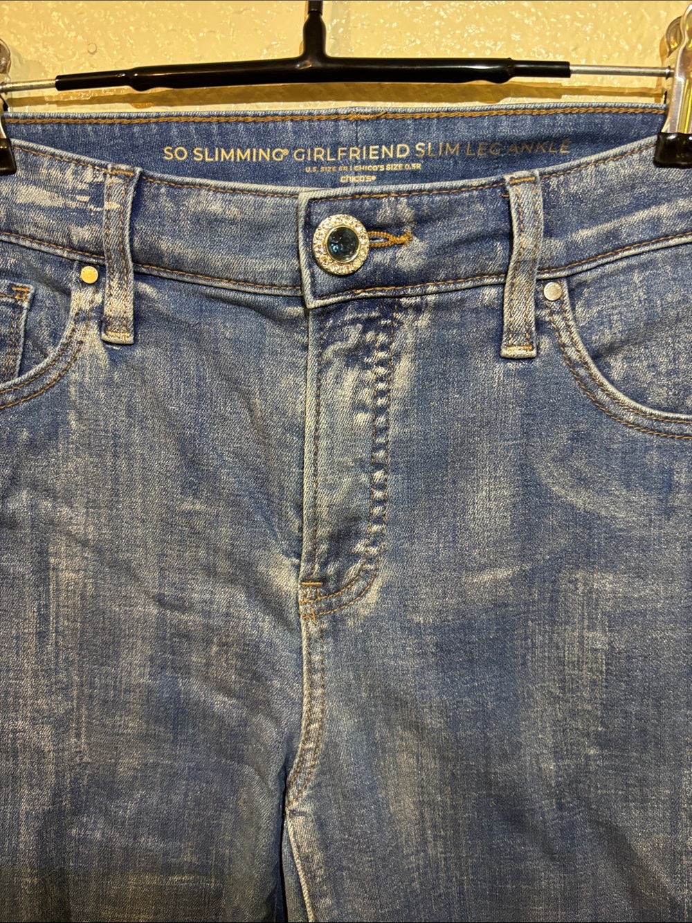 Chico’s So Slimming Girlfriend Slim Leg Ankle Jeans Size 6R